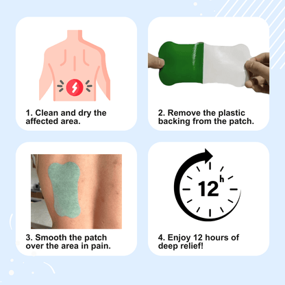 Instructions for applying pain relief patch (8_b3e66885)