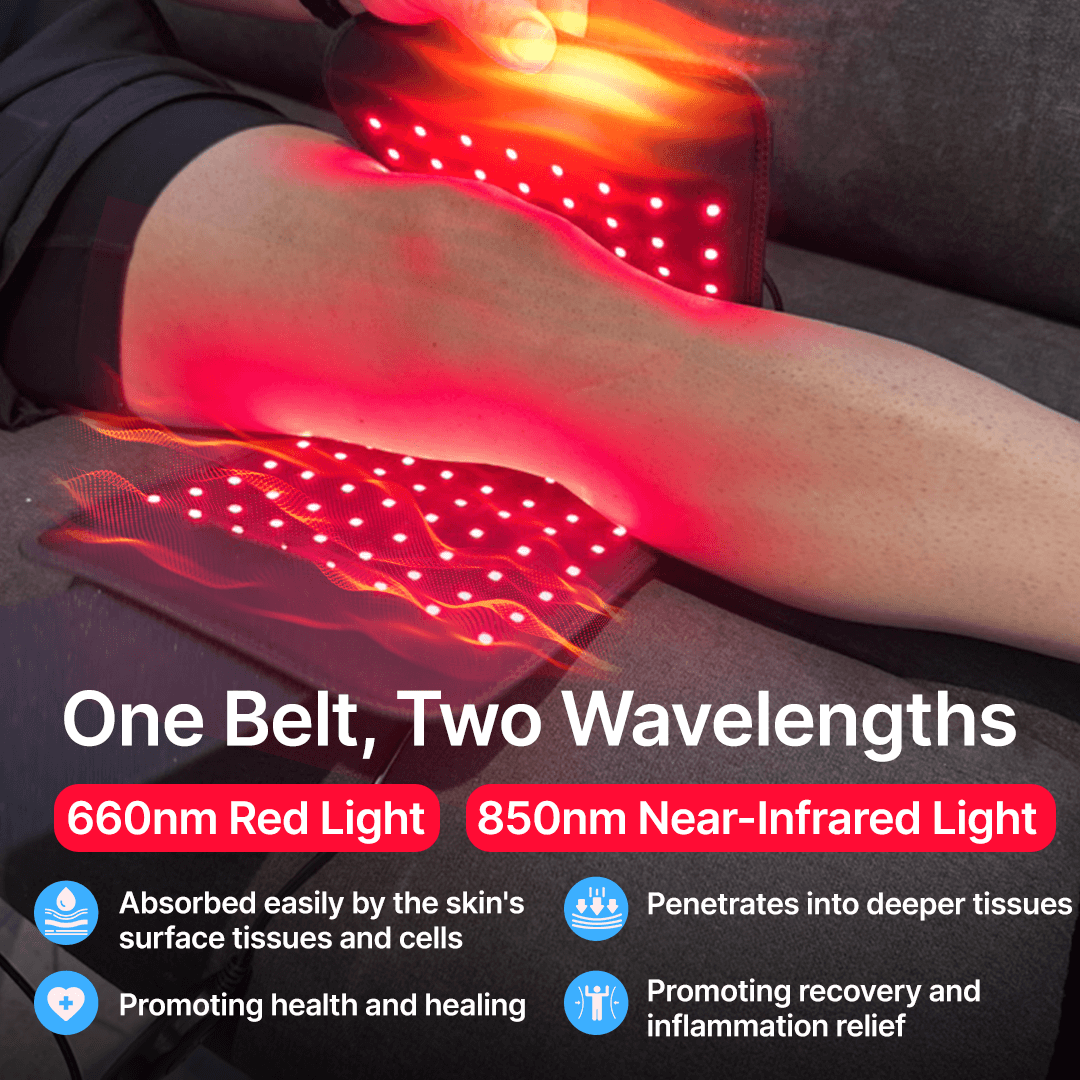 Red light therapy on knee