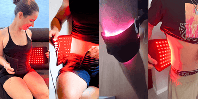 New customer using red light therapy device
