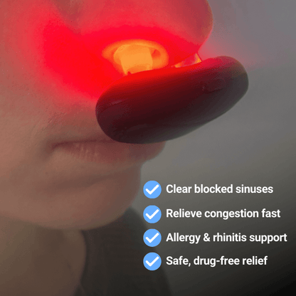 Red light sinus relief device