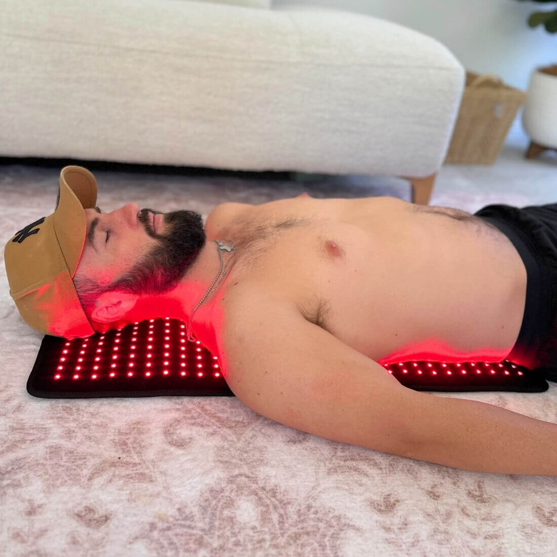 Product1 Red Light Therapy Mat in Use