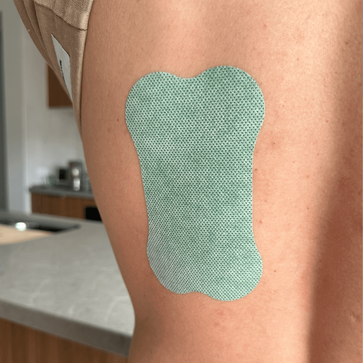 Green patch on skin